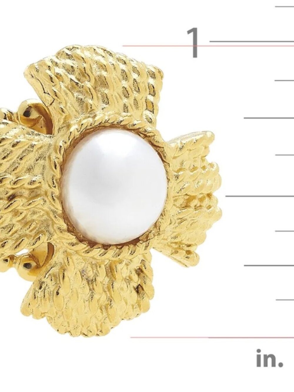 Susan Shaw pearl cross ring NWT